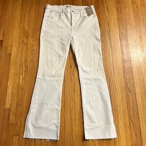 Madewell Jeans Womens 30 Kick Out Full Length Straight Leg White Pants